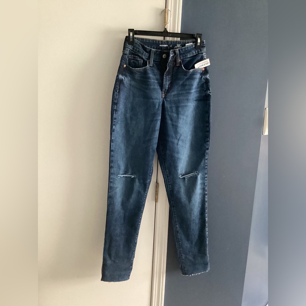 OLD NAVY women high rise curvy straight leg jeans (secret slim pockets)
